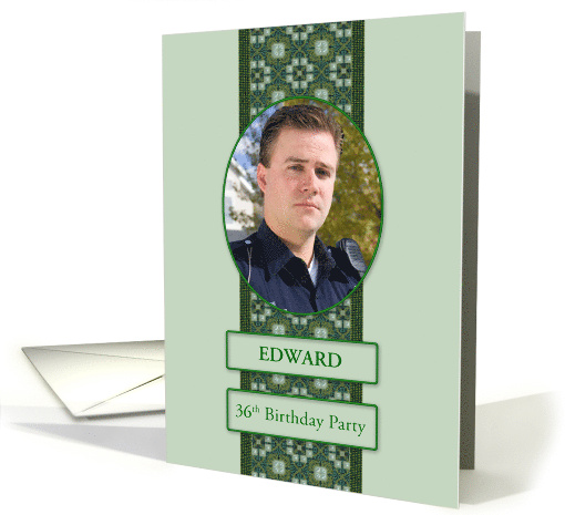 36th Birthday Party Invitation Add a Picture and Name card (1736234)