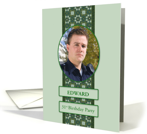 31st Birthday Party Invitation Add a Picture and Name card (1736244)