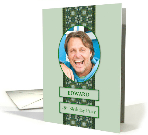 28th Birthday Party Invitation Add a Picture and Name card (1736250)