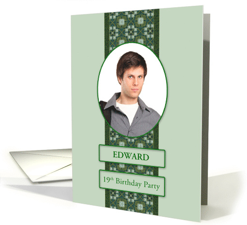 19th Birthday Party Invitation Add a Picture and Name card (1736454)