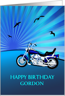 Add A Name Motorbike Sunset card