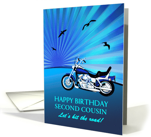 Add A Relative Birthday Motorbike Sunset card (1739962)
