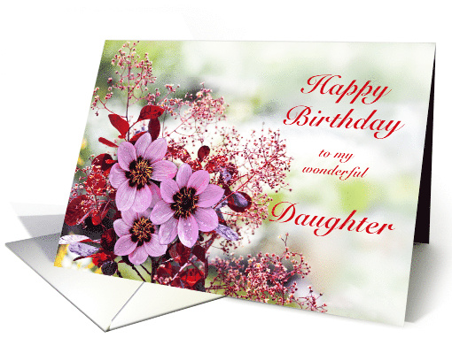 Daughter Birthday Pink Flowers card (1741946)