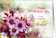 Mothers Mothers Day Pink Flowers card