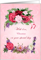 Add A Name Birthday Gorgeous Roses card