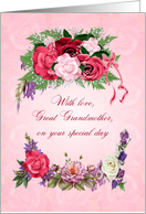 Great Grandmother Birthday Gorgeous Roses card