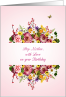 Step Mother Birthday Divided Bouquet card