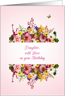Daughter Birthday Divided Bouquet card