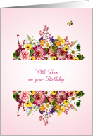 Birthday Divided Bouquet card