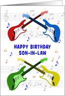 Son in Law Birthday Guitars and Music card