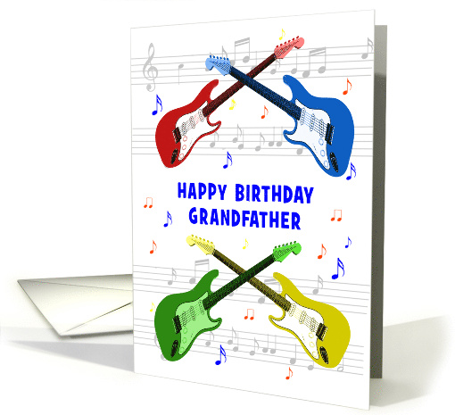 Grandfather Birthday Guitars and Music card (1750812)