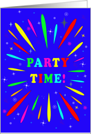 Party Time Invitation Explosion card