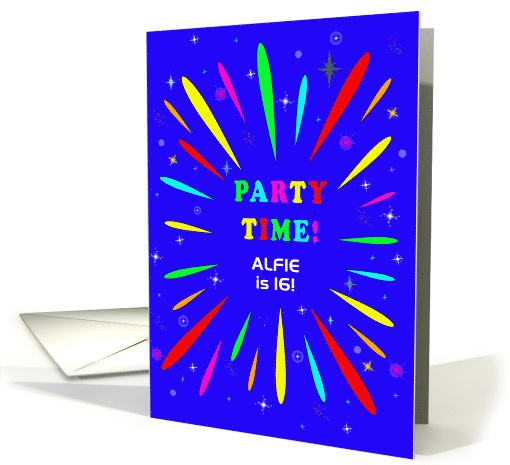 Add A Name Party Time Invitation Explosion card (1757060)