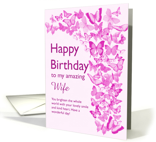 Wife Birthday Butterflies card (1760634)