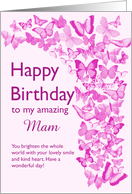 Mam Birthday Butterflies card