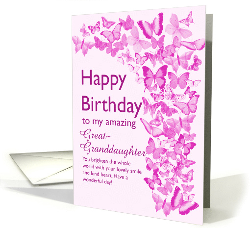 Great Granddaughter Birthday Butterflies card (1760766)