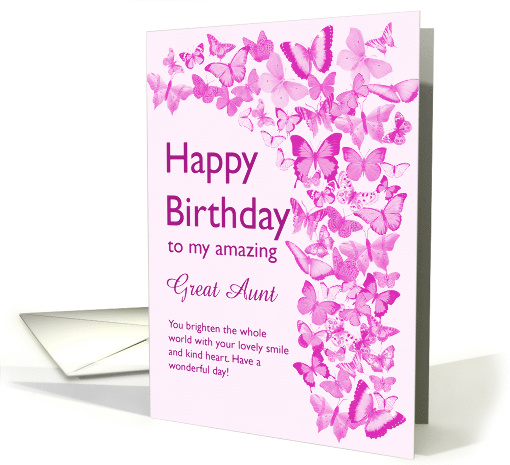 Great Aunt Birthday Butterflies card (1760768)