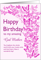 God Mother Birthday Butterflies card