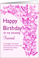 Friend Birthday Butterflies card