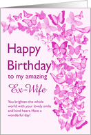 Ex Wife Birthday Butterflies card