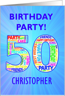 50th Birthday Party Invitation card