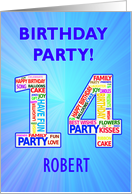 14th Birthday Party Invitation card