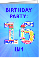 16th Birthday Party Invitation card