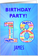 18th Birthday Party Invitation card