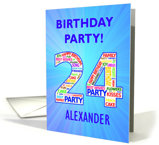 24th Birthday Party Invitation card (1767908)