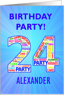 24th Birthday Party Invitation card