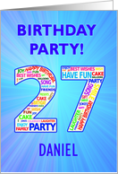 27th Birthday Party Invitation card