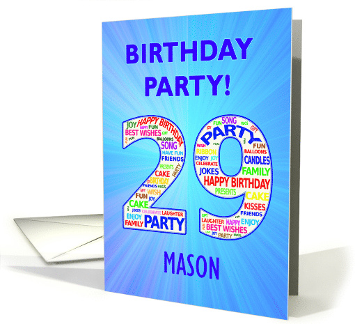 29th Birthday Party Invitation card (1767918)