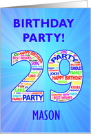 29th Birthday Party Invitation card