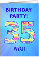 35th Birthday Party Invitation card