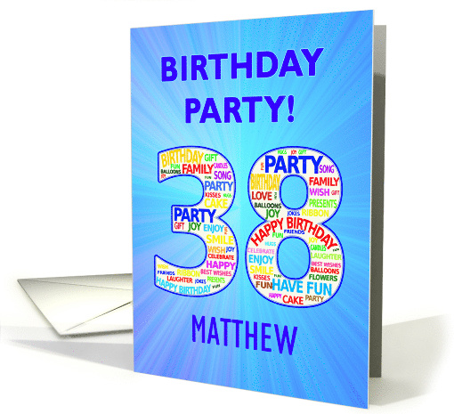 38th Birthday Party Invitation card (1767944)