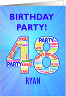 48th Birthday Party Invitation card