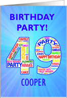 49th Birthday Party Invitation card