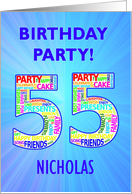 55th Birthday Party Invitation card