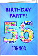 56th Birthday Party Invitation card