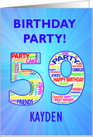 59th Birthday Party Invitation card