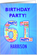 61st Birthday Party Invitation card