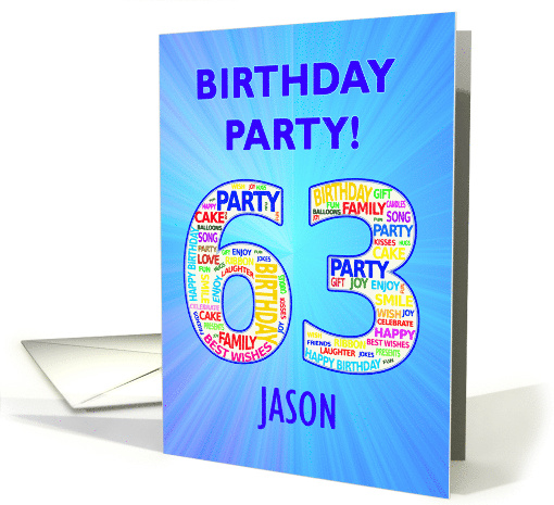 63rd Birthday Party Invitation card (1768094)