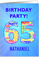 65th Birthday Party Invitation card