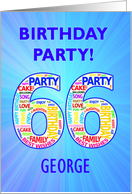 66th Birthday Party Invitation card