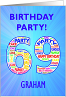 69th Birthday Party Invitation card