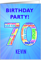 70th Birthday Party Invitation card