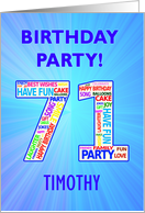 71st Birthday Party Invitation card