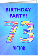 73rd Birthday Party Invitation card