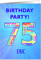 75th Birthday Party Invitation card