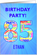 85th Birthday Party Invitation card
